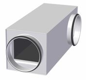 LJUDDÄMPARE LKRV REKTANGULÄR MED CIRKULÄR ANSLUTNING