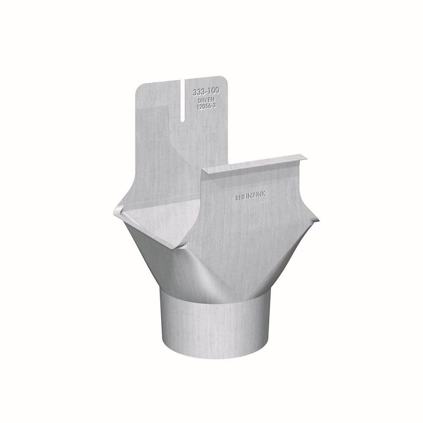 OMVIKNINGSKUPA RAK RHEINZINK BRIGHT ROLLED 85 MM 80 MM