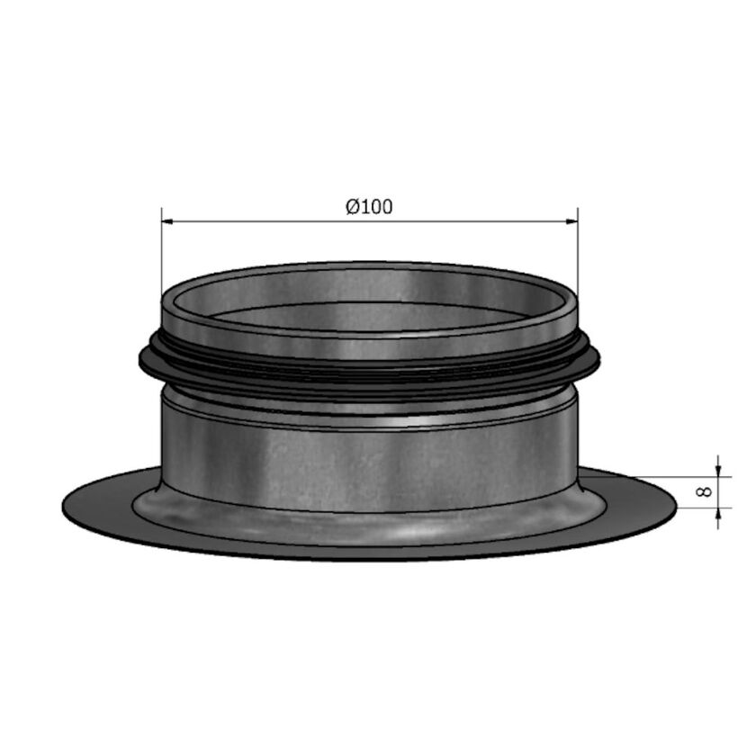 STOS MED RADIE HSN VIT 100 MM