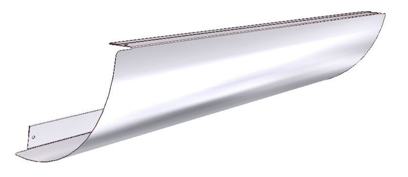 TEKNIKMODUL INSPEKTION INTERIOR VIT 125 550 MM 2-P