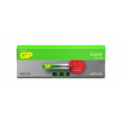 BATTERI LR03 AAA 1,5V 12-PACK GP SUPER ALKALINE