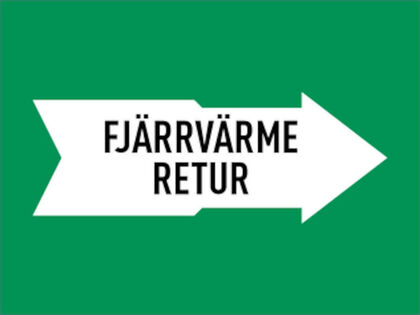 MÄRKBAND FJÄRRVÄRME RETUR 160 MM 5000 MM