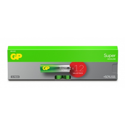 BATTERI LR6 AA 1,5V 12-PACK GP SUPER ALKALINE