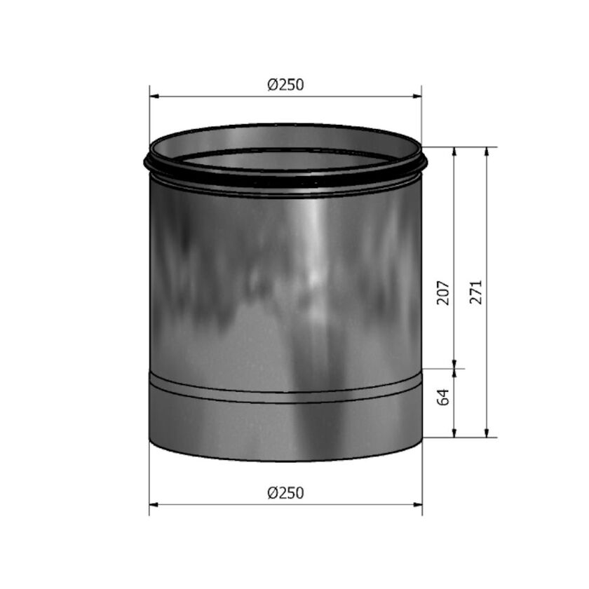 SKJUTMUFF HILM M-N VIT 250 MM