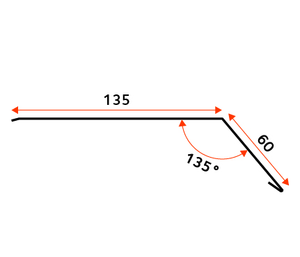 FOTPLÅT ARMAT GCR TEGELRÖD MATT 135X60 MM 2000 MM