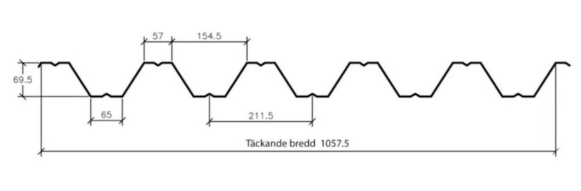 PLÅT TRP T70 PLANNJA GALV 4000X0,8 MM TB1058