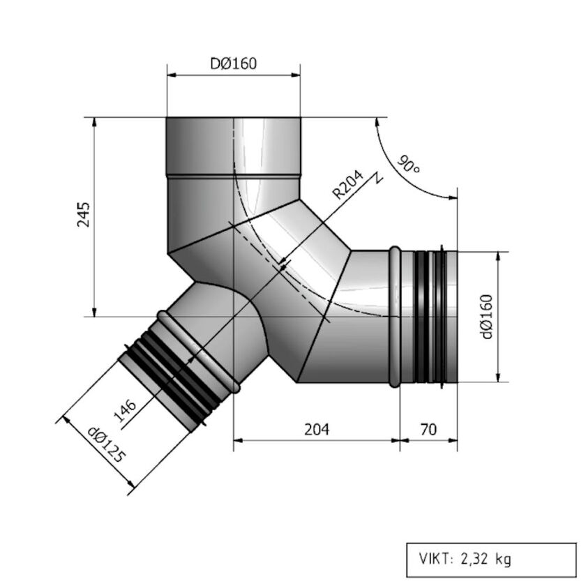 RENSBÖJ HVH HEAT 90 GR STOS RYGG 160 MM