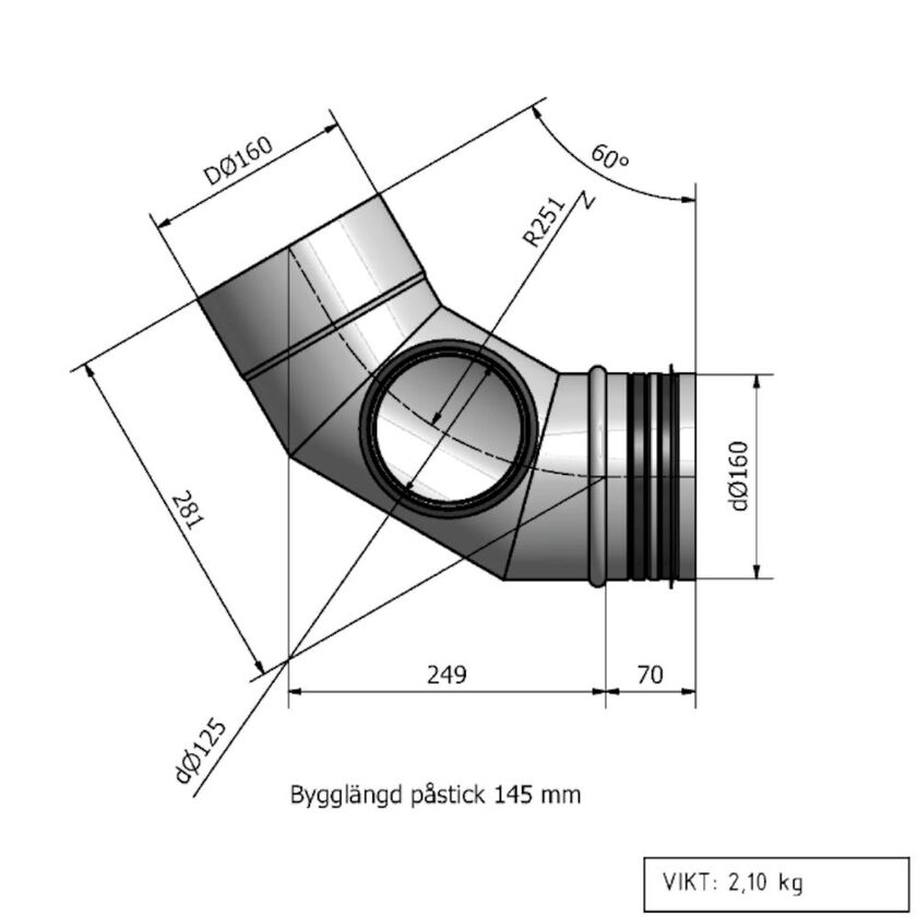 RENSBÖJ HVH HEAT 60 GR STOS HÖGER 160 MM