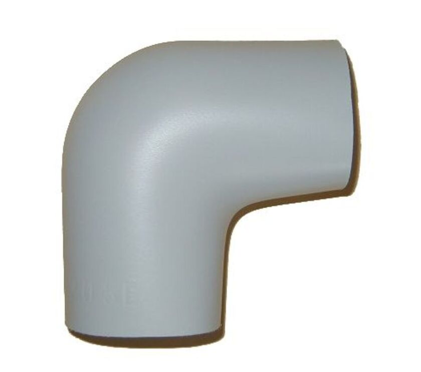 PLASTPLÅT SNÄPPBÖJ IGP GRÅ 90° 108 MM