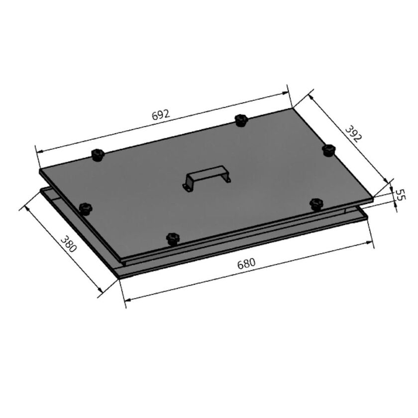RENSLUCKA HRIL OISOLERAD 600X300 MM