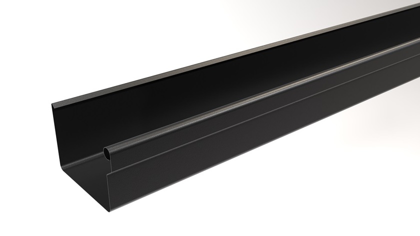 HÄNGRÄNNA REKT PLANNJA MATTSVART 8701 125 6000 MM