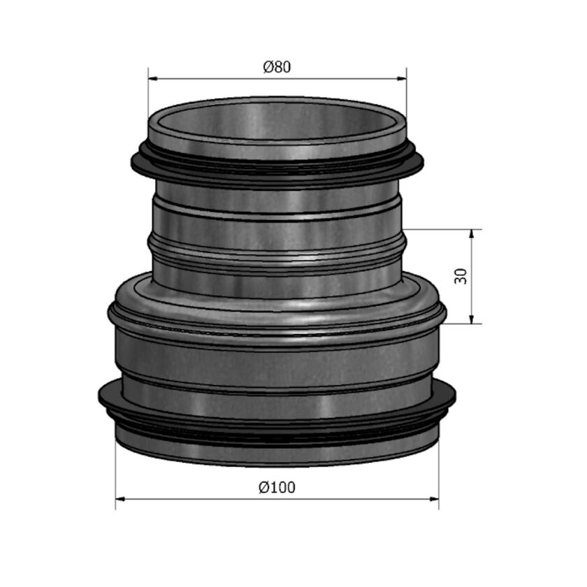 REDUKTION HFC NIPPEL-NIPPEL FZ 100-80