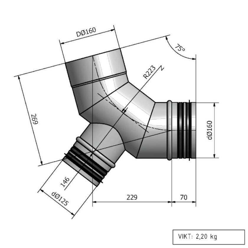 RENSBÖJ HVH HEAT 75 GR STOS RYGG 160 MM