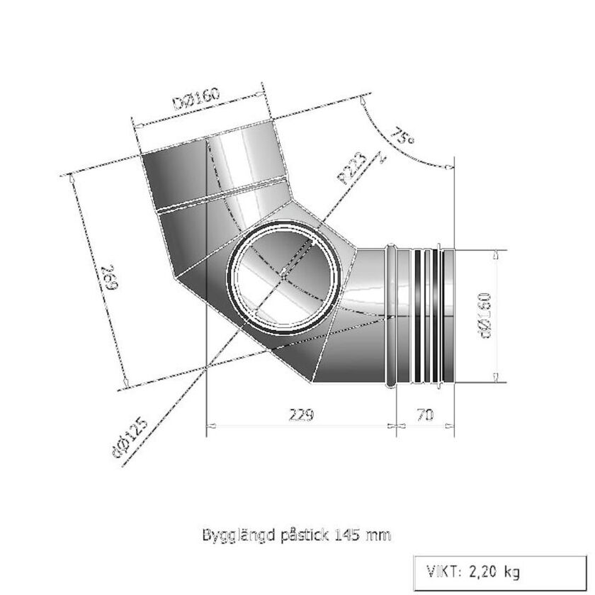 RENSBÖJ HVH HEAT 75 GR STOS HÖGER 160 MM