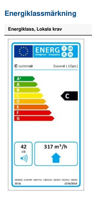 KRYDDHYLLEFLÄKT ESSVENT L AC