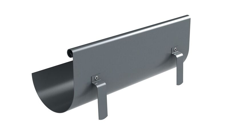 ÖVERSPOLNINGSSKYDD RAK PLANNJA ALUMINIUM MÖRKGRÅ 20 125 MM