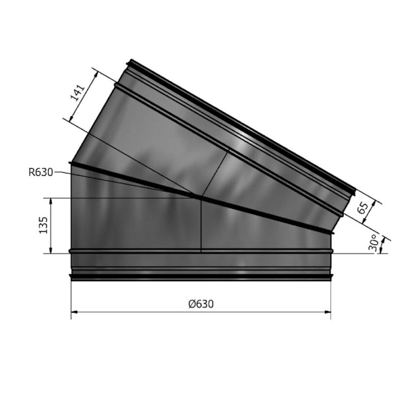 BÖJ 30 GRADER 630 MM