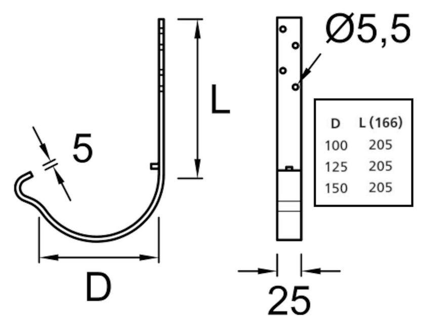 SNABBKROK LÅNG PLANNJA VIT 80 150 MM