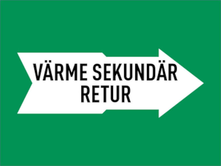 MÄRKBAND VÄRME SEKUNDÄR RETUR 160 MM 5000 MM