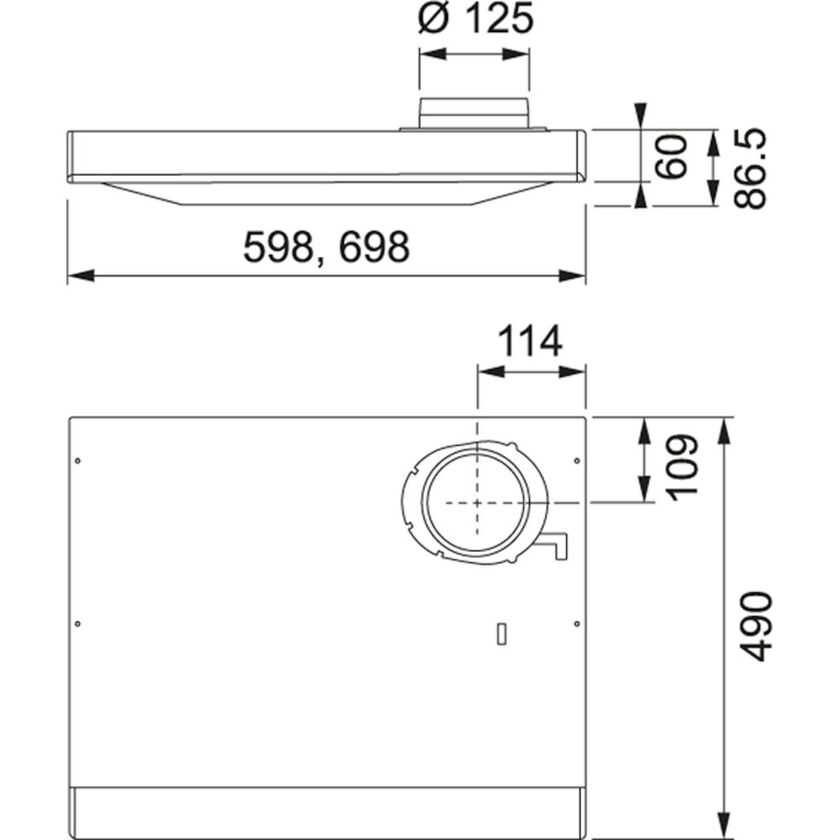 SPISFLÄKT 1200B SPIRIT VIT 70 CM