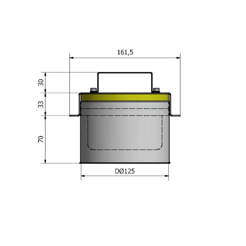 LOCK ISOLERAT HRL-3H HEAT HANDTAG EI60 125 MM
