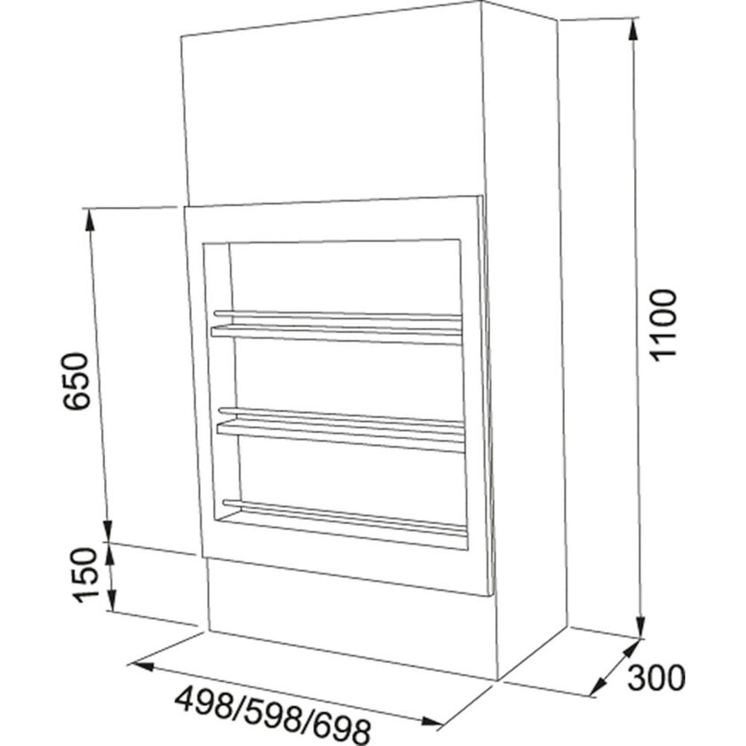 FLÄKTÖVERSKÅP FFÖ 336 VIT 50 CM