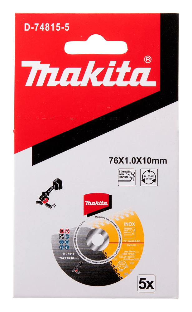 KAPSKIVA WA60T MAKITA RF 76X1,0X10 MM 5-PACK