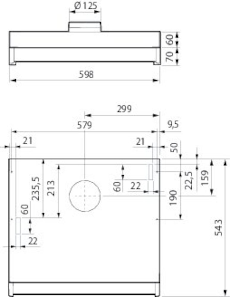 SPISKÅPA MONOLIT-17 TRAFO RF AC CENT 60 CM