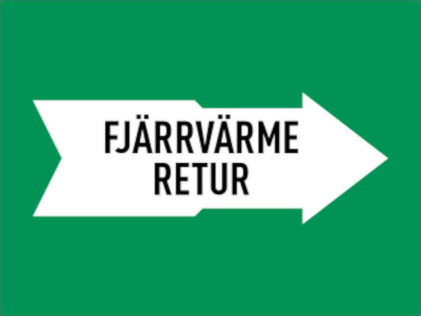 MÄRKBAND FJÄRRVÄRME RETUR 160 MM 5000 MM