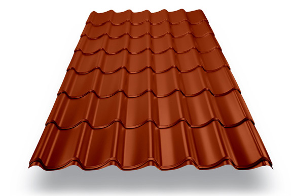 TAKPANNA SOLSTA ARMAT GCR TEGELRÖD MATT 470X1050 MM