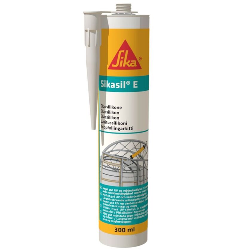 SILIKONFOGMASSA SIKASIL E SIKA TRANSPARENT 0,3 L