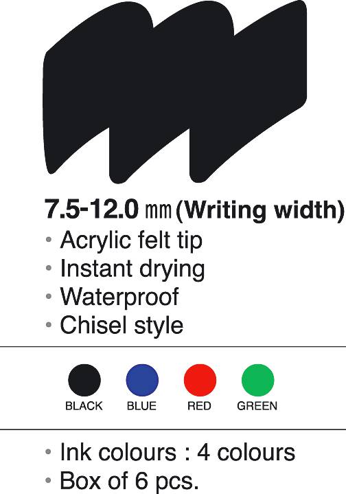 MÄRKPENNA ARTLINE 100 SVART