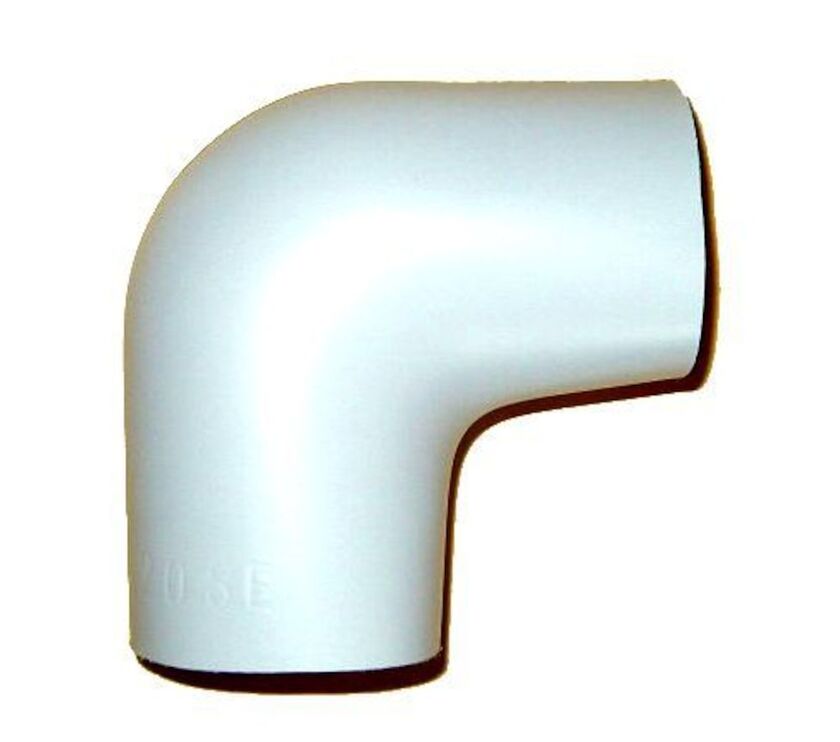 PLASTPLÅT SNÄPPBÖJ IGP VIT 90 GR 52