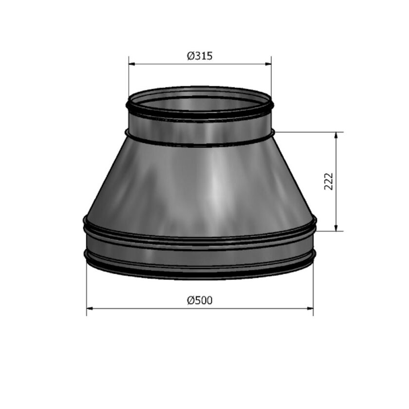 REDUKTION HFC NIPPEL-NIPPEL FZ 400-315 MM