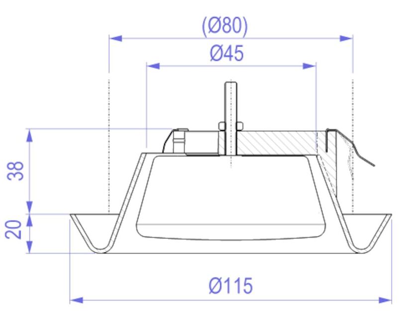 FRÅNLUFTSDON ALFD-B 80 MM PLAST VIT