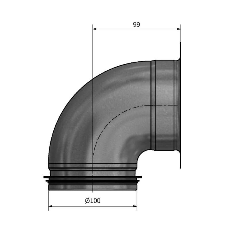 BÖJ HIBV FZ 90 GR 100 MED VENTILRAM 100 MM