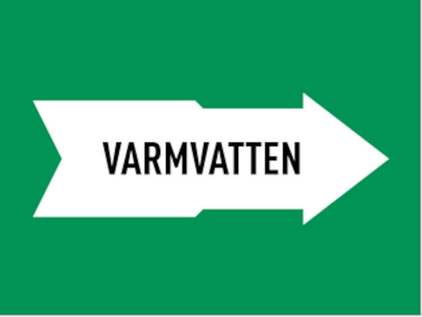 MÄRKBAND VARMVATTEN 160 MM 5000 MM