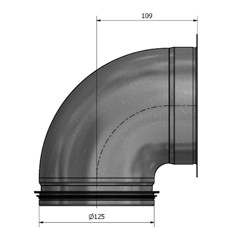BÖJ HIBV FZ 90 GR 125 MED VENTILRAM 125 MM