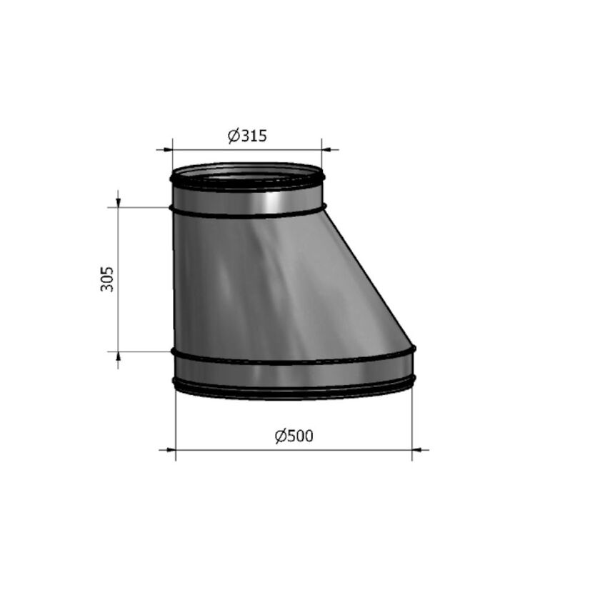 REDUKTION HFB NIPPEL-NIPPEL FZ 500-315 MM