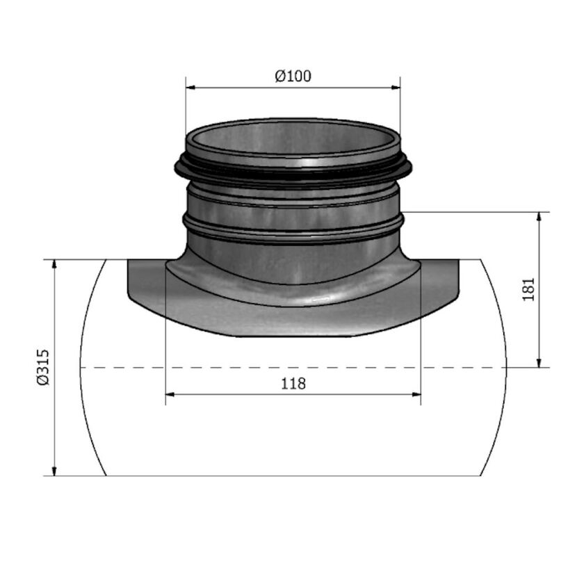 PÅSTICK HPS SF 1.4404 315-100
