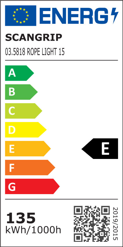 LEDSLINGA ROPE LIGHT SCANGRIP 15M