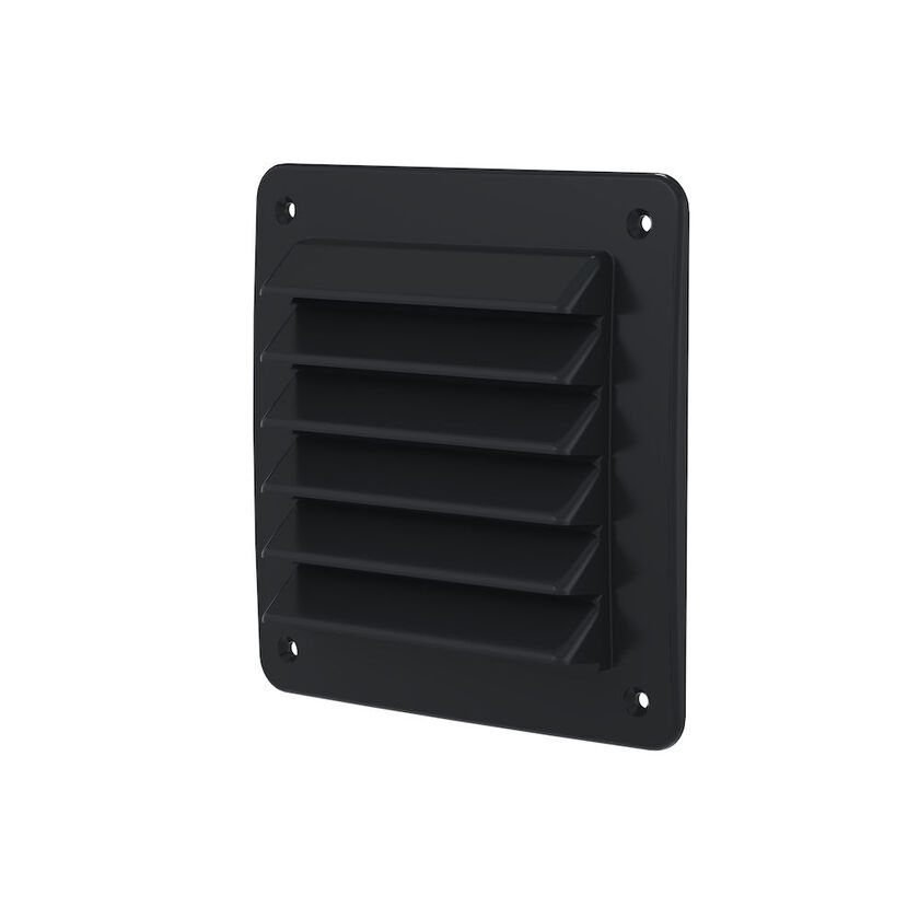 YTTERVÄGGSGALLER FRESH SVART POLYPROPEN 150X150 MM