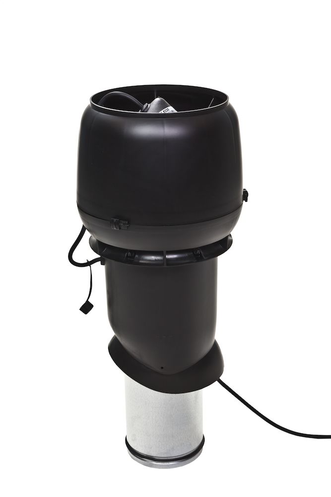 TAKFLÄKT E220P VILPE ISOLERAD SVART 500 160 MM