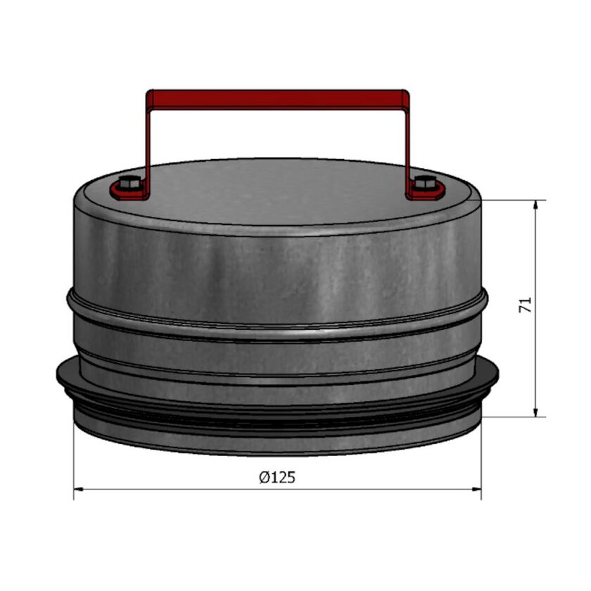 RENSLOCK NIPPEL HÄLH FZ OISOLERAT 125 MM