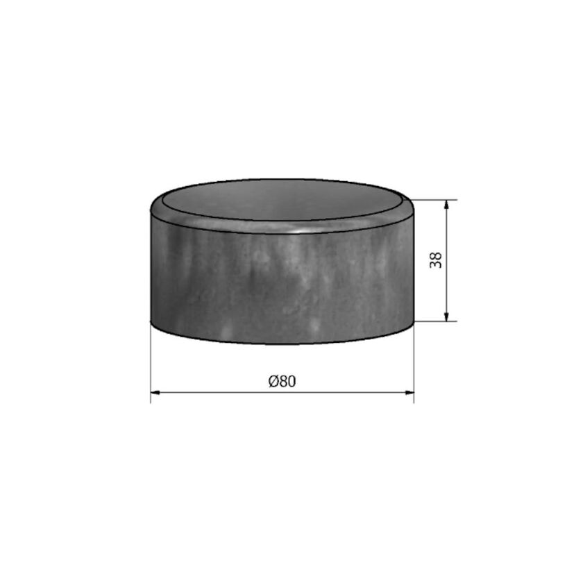 BOTTEN MUFF HÄLM SF 1.4404 OISOLERAT 80 MM