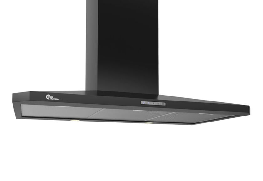 SPISFLÄKT DECOR 787 SVART MED MOTOR VÄGG 90 CM