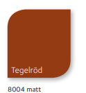 FOTPLÅT ARMAT GCR TEGELRÖD MATT 135X60 MM 2000 MM