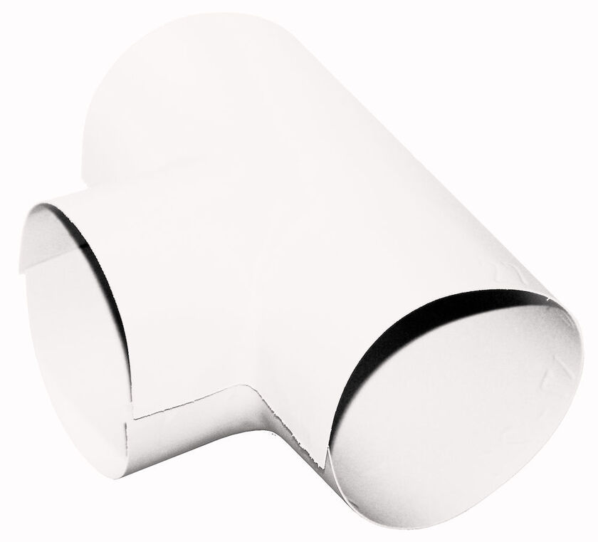 PLASTPLÅT T-STYCKE IGP VIT 102-102 MM