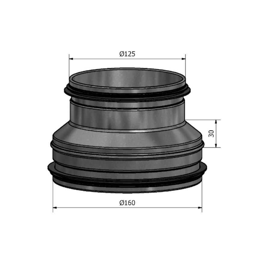 REDUKTION HFC NIPPEL-NIPPEL FZ 160-125 MM