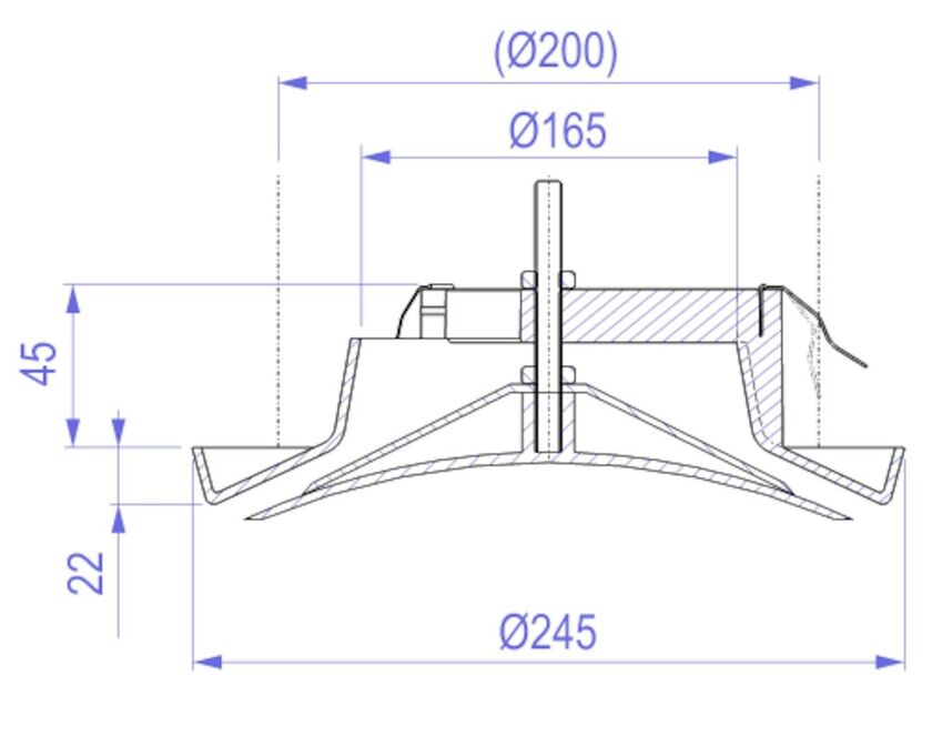 TILLUFTSDON ALTD-B 200 MM PLAST VIT